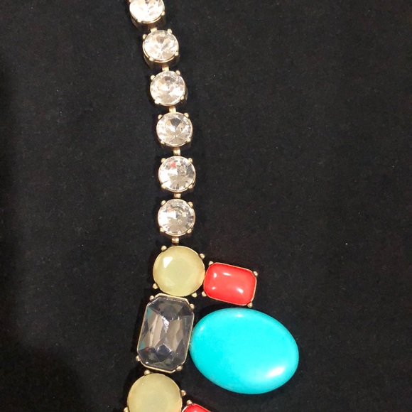J. Crew Rare Statement Necklace Turquoise Coral - Picture 4 of 4